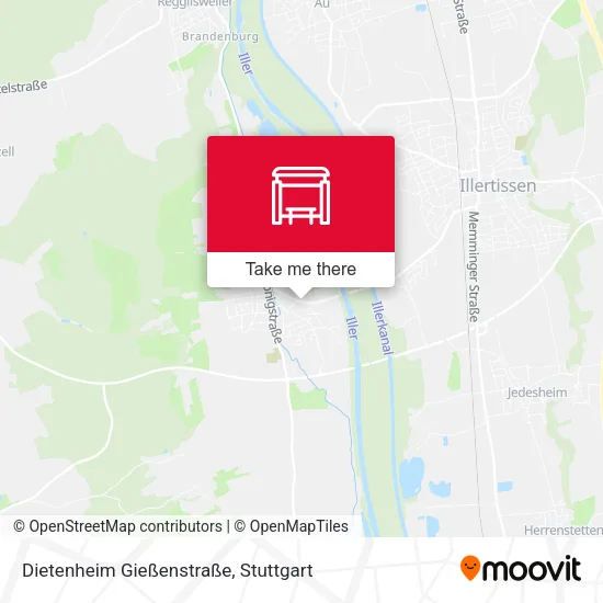 Карта Dietenheim Gießenstraße