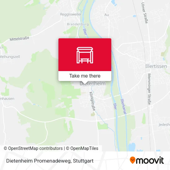 Карта Dietenheim Promenadeweg