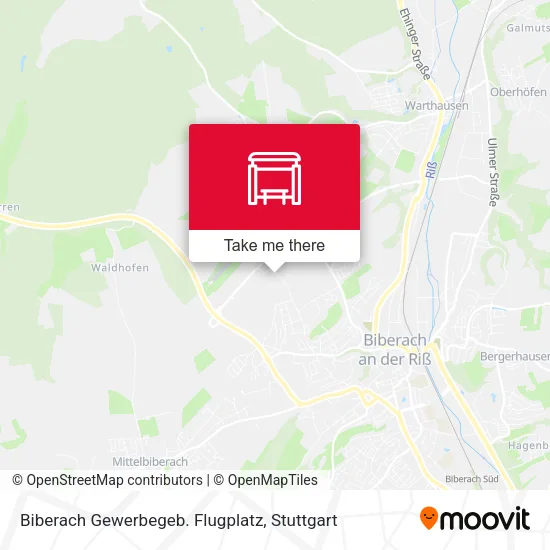 Карта Biberach Gewerbegeb. Flugplatz