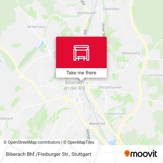 Карта Biberach Bhf./Freiburger Str.