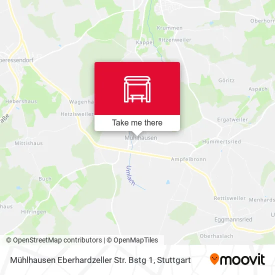 Карта Mühlhausen Eberhardzeller Str. Bstg 1