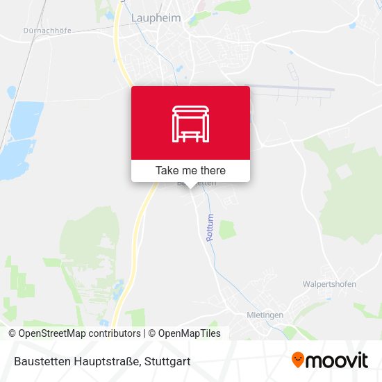 Baustetten Hauptstraße map