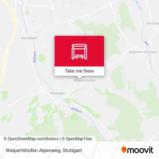 Карта Walpertshofen Alpenweg