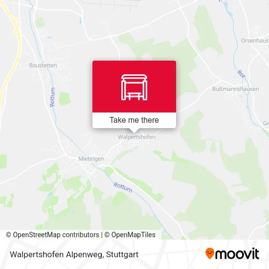 Карта Walpertshofen Alpenweg
