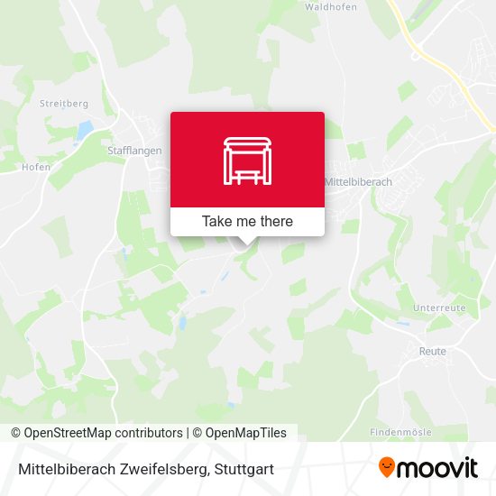 Карта Mittelbiberach Zweifelsberg