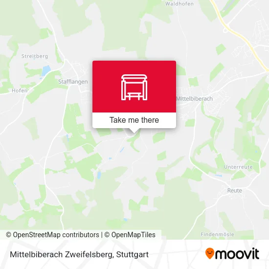 Карта Mittelbiberach Zweifelsberg
