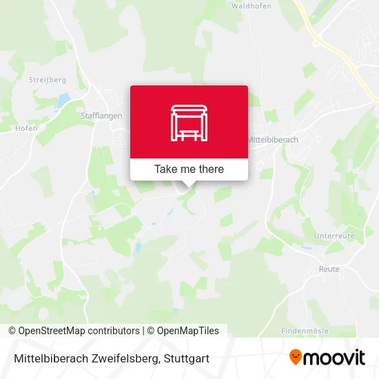 Карта Mittelbiberach Zweifelsberg