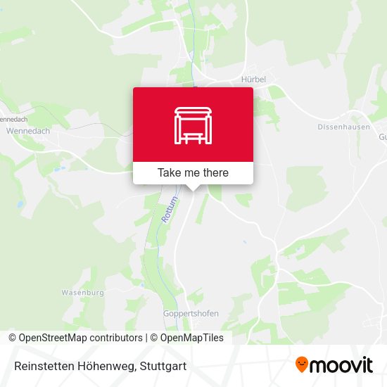 Reinstetten Höhenweg map