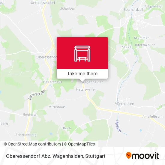 Карта Oberessendorf Abz. Wagenhalden