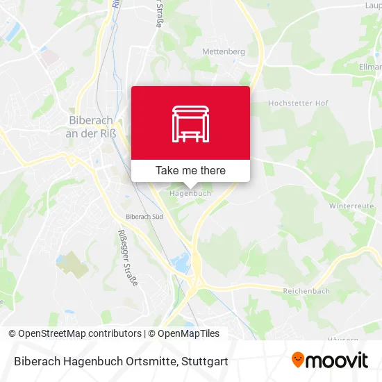 Карта Biberach Hagenbuch Ortsmitte