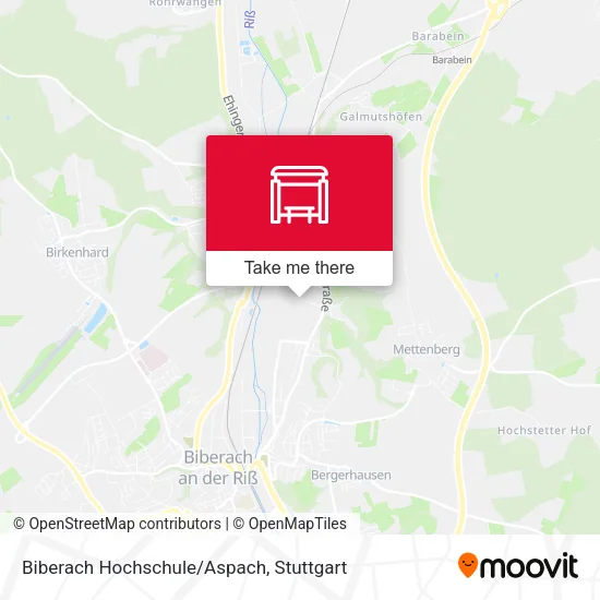 Карта Biberach Hochschule/Aspach
