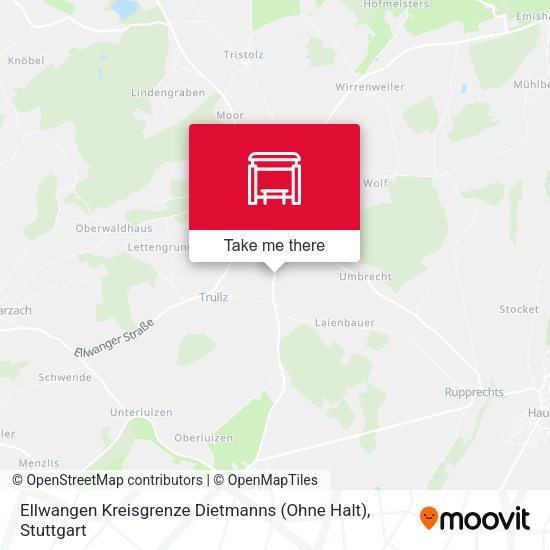 Ellwangen Kreisgrenze Dietmanns (Ohne Halt) map