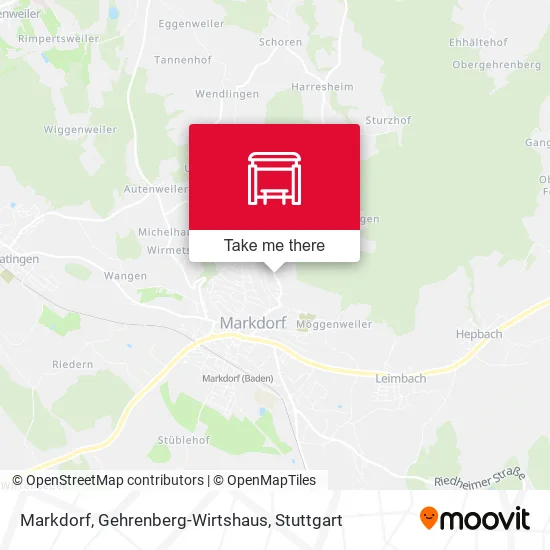 Карта Markdorf, Gehrenberg-Wirtshaus