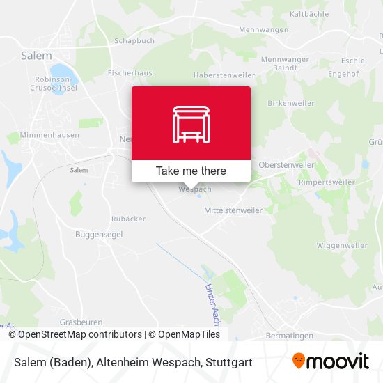 Карта Salem (Baden), Altenheim Wespach