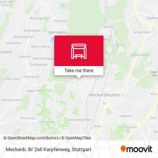 Карта Meckenb. Br´Zell Karpfenweg