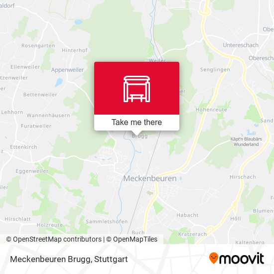 Карта Meckenbeuren Brugg