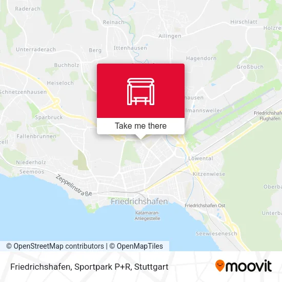 Карта Friedrichshafen, Sportpark P+R