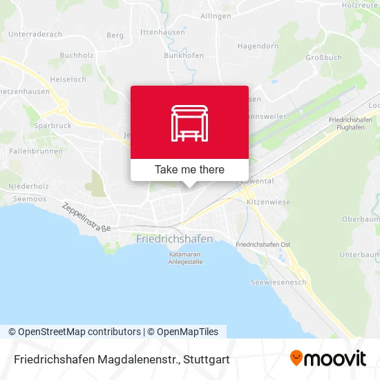 Карта Friedrichshafen Magdalenenstr.