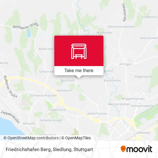 Карта Friedrichshafen Berg, Siedlung