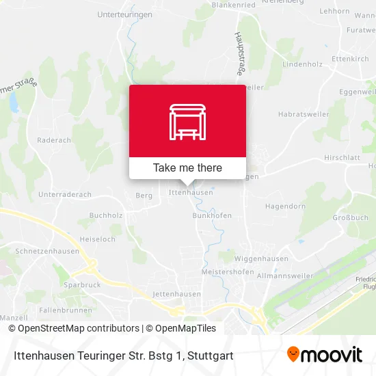 Карта Ittenhausen Teuringer Str. Bstg 1