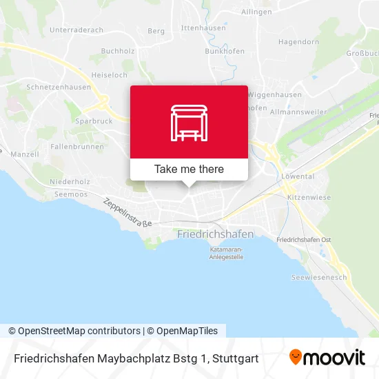 Карта Friedrichshafen Maybachplatz Bstg 1