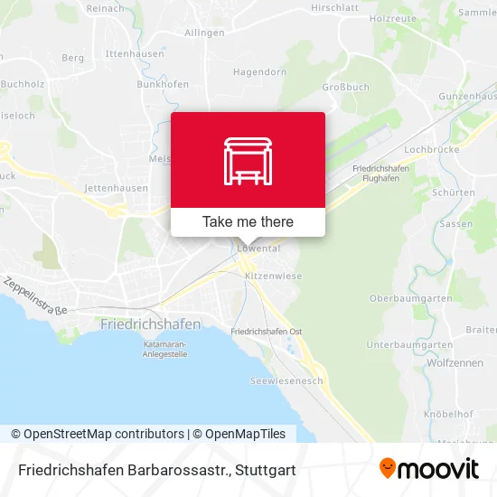Карта Friedrichshafen Barbarossastr.