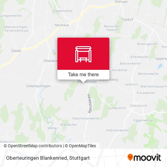 Oberteuringen Blankenried map