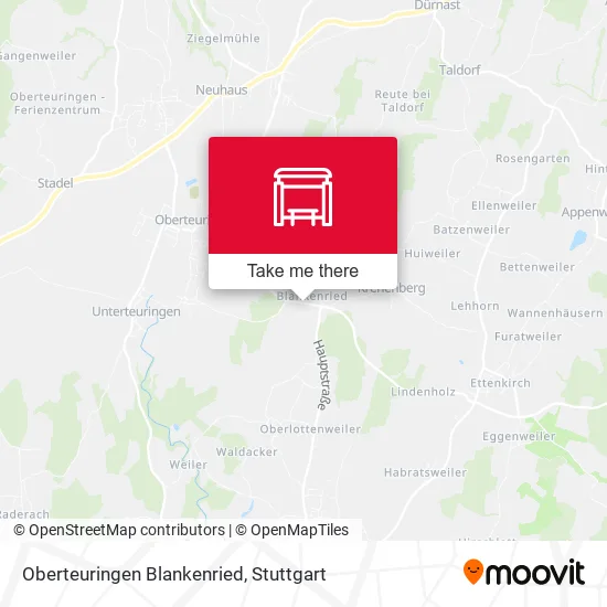 Карта Oberteuringen Blankenried