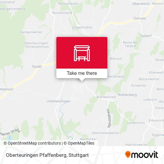 Карта Oberteuringen Pfaffenberg