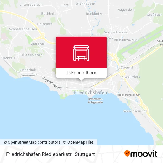 Карта Friedrichshafen Riedleparkstr.