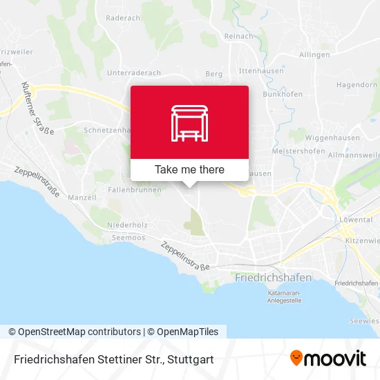 Карта Friedrichshafen Stettiner Str.