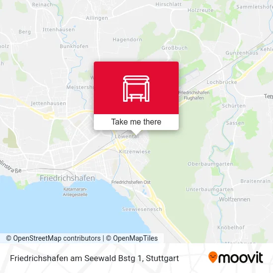Карта Friedrichshafen am Seewald Bstg 1