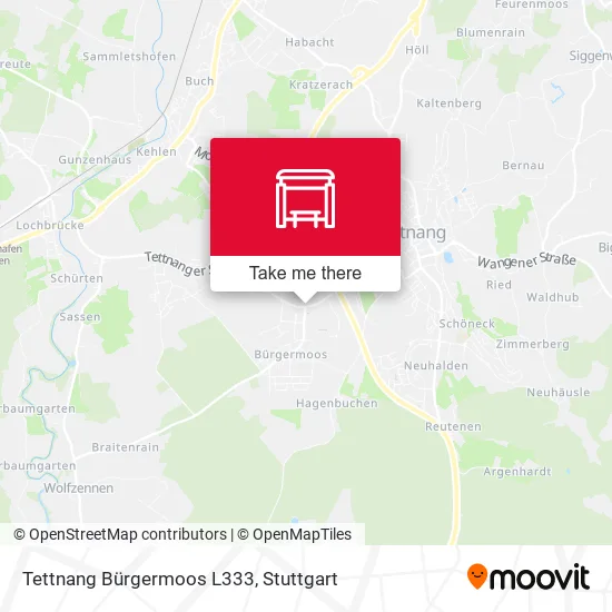 Карта Tettnang Bürgermoos L333