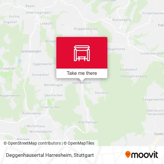 Карта Deggenhausertal Harresheim