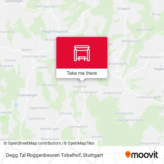 Карта Degg.Tal Roggenbeuren Tobelhof