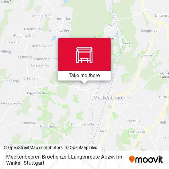 Meckenbeuren Brochenzell, Langenreute Abzw. Im Winkel map