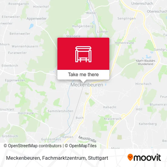 Карта Meckenbeuren, Fachmarktzentrum