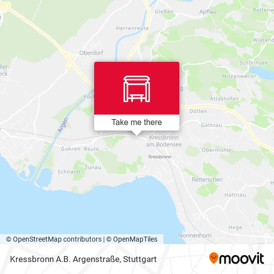 Карта Kressbronn A.B. Argenstraße