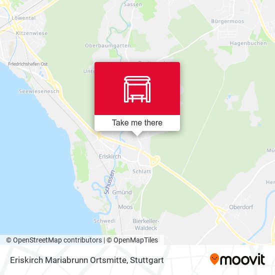 Карта Eriskirch Mariabrunn Ortsmitte