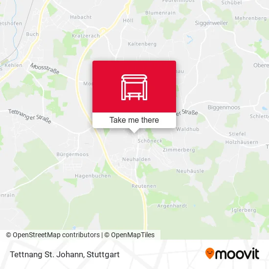 Карта Tettnang St. Johann