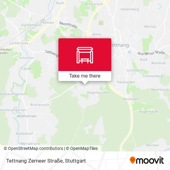 Карта Tettnang Zerneer Straße