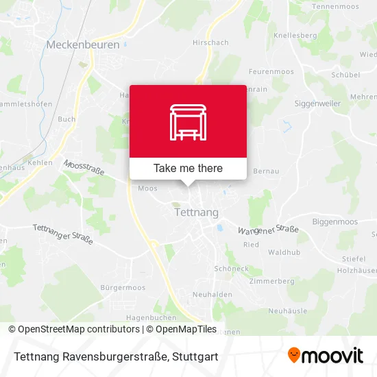 Карта Tettnang Ravensburgerstraße