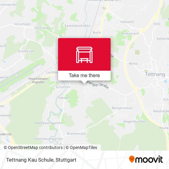 Tettnang Kau Schule map