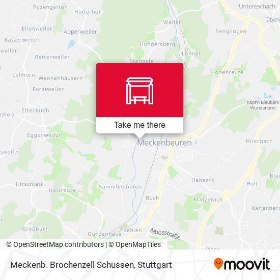 Карта Meckenb. Brochenzell Schussen