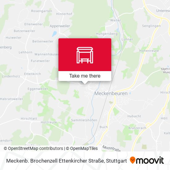Карта Meckenb. Brochenzell Ettenkircher Straße