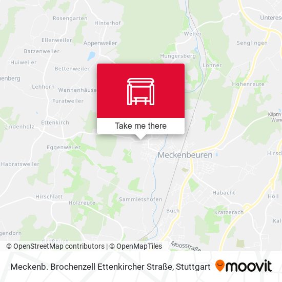 Карта Meckenb. Brochenzell Ettenkircher Straße