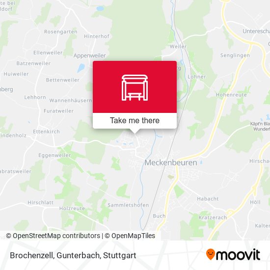 Карта Brochenzell, Gunterbach