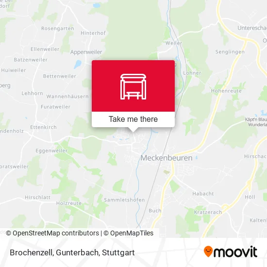 Карта Brochenzell, Gunterbach