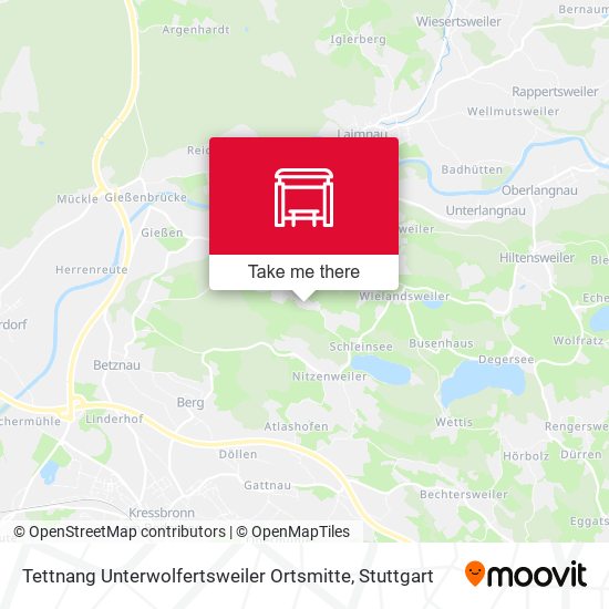 Карта Tettnang Unterwolfertsweiler Ortsmitte