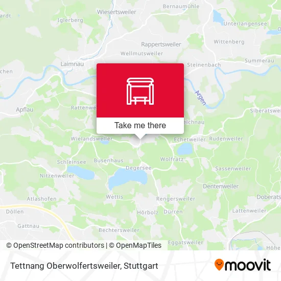 Карта Tettnang Oberwolfertsweiler